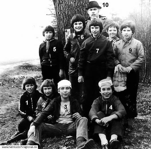1977 Georg Bocklich mit seiner Arbeitsgemeinschaft "Junge Naturforscher"